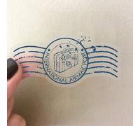 Shein 60 piezas de pegatinas de sellos postales transparentes, pegatinas de sellos de viaje vintage, juego de pegatinas decorativas, pegatinas para scrapboo