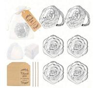 Shein 64/60/48/32/30/24/16/15/5/4 piezas Juego de regalo de espejos de maquillaje portátiles con forma de rosa; Espejo de viaje con forma de rosa | Decoraci