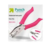 Shein 6mm/3mm Perforadora de un solo orificio con revestimiento de goma, perforadora de una sola mano con revestimiento metálico, perforadora mini portátil,