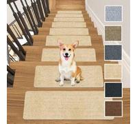 Shein 7/15 piezas Alfombrillas antideslizantes rectangulares de 19*45cm para escaleras, llanas, autoadhesivas, adecuadas para escalones de madera - Alfombra