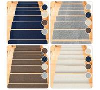 Shein 7 PIEZAS de Alfombrillas Antideslizantes para Escaleras de Madera - Cinta de Alfombra de Uso Pesado con Doble Adhesivo, Almohadillas Antideslizantes p