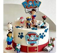 Shein 8/12 piezas/Set Suministros Festivos y de Fiesta Paw Patrol Decoraciones para Pastel ChaseSkye Mejores Regalos Navideños para Buenos Amigos Decoración