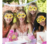 Shein 8/16/24 piezas Juego de gafas con temática de abeja, decoraciones de fiesta de baby shower de miel, suministros lindos de fiesta de cumpleaños para ni