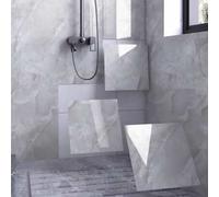 Shein 8 piezas de 30cm*30cm 0.7㎡ Papel tapiz de cerámica con patrón de mármol liso, revestimiento de pared impermeable y a prueba de humedad, paneles de par