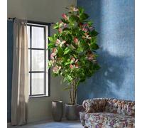 Shein 82-144cm Árbol de Ficus artificial grande, rama de magnolia falsa, árbol de Ficus de alta imitación de magnolia del sur con textura de goma y hojas re