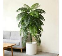 Shein 90-120cm Planta artificial grande, Árbol de palma falso, Hojas de palma tropical, Planta de palma artificial, Árbol alto, Hojas de bambú de plástico r