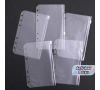 Shein A6, A5, A7 o 2 sets de bolsas con cremallera de PVC transparente en tamaño A6
