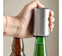 Shein Abridor de botellas automático de acero inoxidable de moda, abridor de botellas magnético de presión moderna, abridor de botellas magnético automático