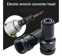 Shein Adaptador de cabezal de llave eléctrica hexagonal de 1/2 a 1/4, adaptador de zócalo de impacto para accesorio eléctrico