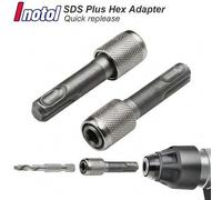 Shein Adaptador de taladro de martillo SDS Plus convertir a adaptador de vástago hexagonal de 1/4 pulgada, barra convertidora de varilla para taladro de mar