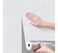Shein Adhesivo de papel tapiz de lino DIY, papel tapiz autoadhesivo impermeable y a prueba de humedad adecuado para muebles del hogar