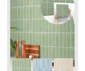 Shein Adhesivos de azulejos verdes 3D, azulejos de mosaico 3D autoadhesivos, mate, resistentes al agua y al moho, diseño talla grande grueso, 30 x 30 cm, pa