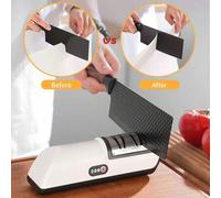 Shein Afilador de cuchillos eléctrico portátil recargable por USB profesional, afilador de ángulo ajustable a 20 grados para borde , para herramientas de co