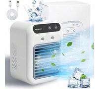 Shein Aire acondicionado portátil 3 en 1 mini, apto para dormitorio, con doble ajuste de nebulización y potente flujo de aire, opción de enfriamiento económ