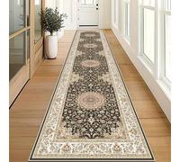 Shein Alfombra pasillo vintage de lujo americano, suave y cómoda para cocina/pasillo/patio/entrada de escaleras, fácil de limpiar