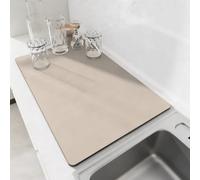 Shein Alfombrilla de drenaje de cocina sólida, súper absorbente, alfombrilla de escurridor de platos, alfombrilla antideslizante y de secado rápido, tapete