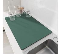Shein Alfombrilla de drenaje de cocina sólida, súper absorbente, alfombrilla de secado de platos, alfombrilla de secado rápido antideslizante, almohadilla p