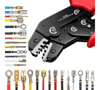Shein Alicates de crimpado manuales, herramienta de crimpado para terminales JST 2.54, casquillos aislantes, pines de conector SATA, AWG 23-16/0.25-1.5mm²