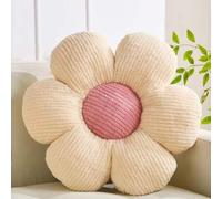 Shein Almohada con flores, almohada decorativa con forma de flor para primavera, cojín de asiento suave y adorable con margaritas de material de piel de con
