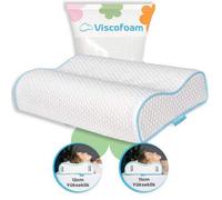 Shein Almohada ortopédica con soporte alto para el cuello - Almohada de viscoelástica con doble soporte para el cuello - 55x35x12-11cm