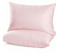 Shein Almohadas de cama de la colección del hotel para dormir, 2 paquetes de 50x70 cm, almohadas para dormir de lado y espalda, almohadas rellenas de altern