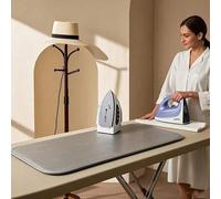 Shein Almohadilla de planchado plegable resistente al calor, alfombrilla de planchado de escritorio, almohadilla de planchado portátil, adecuada para la pro