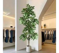 Shein Árbol artificial de Ficus tropical de 76/140 cm, ramas falsas de árbol de banyan grande, palmera de plástico, planta pintada de plástico; Planta de ár