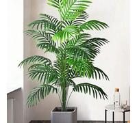 Shein Árbol de palma de areca artificial grande, planta tropical realista de 68 cm, 95 cm o 125 cm de altura, con hojas de plástico duradero para decoración