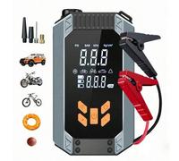 Shein Arrancador portátil de coche con pico de 5000A y compresor de aire (compatible con motores de gasolina de hasta 8.0L y diésel de hasta 6.5L), inflador