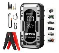 Shein Arrancador portátil de coche de 3000A con compresor de aire, adecuado para motores de hasta 6.5L, inflador de neumáticos inalámbrico de 150PSI con apa