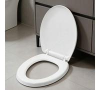 Shein Asiento de inodoro con cierre suave y silencioso, asiento de inodoro universal engrosado, tapa de asiento de inodoro para el hogar, asiento de inodoro