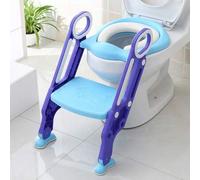Shein Asiento de inodoro para niños con escalón - Asiento de inodoro - Cojín de PVC - Elevador de asiento de inodoro para niños - Antideslizante, plegable