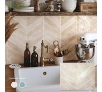 Shein Azulejos adhesivos para pared - 5/10/30 hojas de 11.4"X 9" - Azulejos adhesivos 3D a prueba de agua y aceite para cocina, baño, decoración de pared co