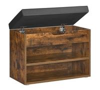Shein Banco Zapatero, Mueble Zapatero con Asiento Tapizado, Banco Recibidor con 3 Compartimentos y Asiento Acolchado, 30 x 60 x 44 cm, para Entrada Dormitor
