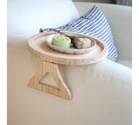 Shein Bandeja de Reposabrazos de Sofá con Pinza, Bambú Ajustable y Plegable, Adecuada para Sostener Tazas, Teléfonos, Tabletas y Aperitivos. Soporte de Mesa