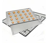 Shein Bandeja para hornear galletas/pasteles de aleación de aluminio con acabado natural