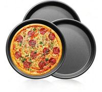 Shein Bandeja para hornear pizza antiadherente de acero al carbono para horno, molde redondo para tartas y pasteles para uso doméstico y en restaurantes, su