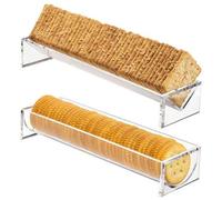 Shein Bandeja transparente rectangular de acrílico para servir y exhibir alimentos, soporte para platos de pastas, tablas de fiambres y quesos, para fiestas
