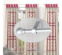 Shein Barra de cortina de hierro de 0,63" con empalme/Barra romana, juego de soportes de decoración de bola pequeña clásica y versátil, longitud de 23 a 87"