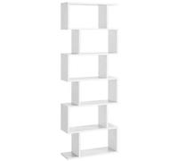 Shein Biblioteca, Librería de 6 Niveles, 24 x 70 x 191 cm, Estantería, Armario de Libros, Separador de Espacios, para Salón, Dormitorio, Estudio, Oficina, B