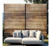 Shein Biombo de 183 x 119 cm para exteriores, separador independiente con soporte, biombo decorativo para jardín, balcón, patio e interior, color marrón