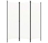Shein Biombo separador de 3 paneles plegable blanco 150x180 cm tela & hierro pulverizado para salón dormitorio