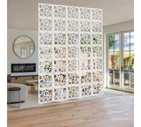 Shein Biombo separador de ambientes colgante, 12 piezas, panel colgante plegable para decoración de interiores, hogar, hotel, oficina, blanco [Un bonito reg