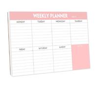 Shein Bloc de notas planificador semanal con lista de tareas, 50 hojas desprendibles, calendario semanal de escritorio para hogar y oficina, maximiza la pro