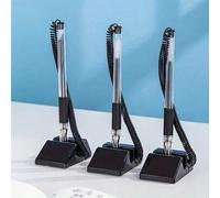 Shein Bolígrafo antirrobo para la escuela con recambio, soporte de sobremesa estable, bolígrafo de escritorio con cadena de 0.5mm, adecuado para oficina/ban