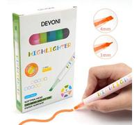 Shein Bolígrafos Resaltadores de Gel Sharpie, Punta de Bala, Múltiples Colores Fluorescentes, 6 piezas/5 Colores, Anti-Secado, Anti-Manchas, Anti-Fugas, Reg