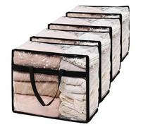 Shein Bolsa de almacenamiento de mantas 1/4 de 40L extra grande de plástico transparente, para almacenar ropa, ropa de cama, sábanas, suministros de mudanza