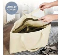 Shein Bolsa de almacenamiento portátil para perchas de gran capacidad, bolsas de almacenamiento triangulares para perchas, organizador de perchas que ahorra