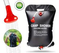Shein Bolsa de ducha portátil de 20L para camping con manguera desmontable y cabezal de ducha con interruptor, adecuada para RV, playa, senderismo y equipo
