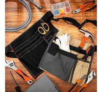 Shein Bolsa de herramientas con bolsillo para la cintura, bolsa de herramientas para electricistas con bolsillos, cinturón ajustable para la cintura, adecua